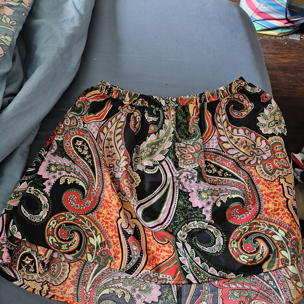 Paisley Print Women's Skirt - Multicolor